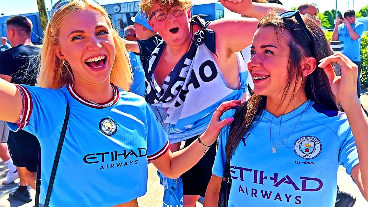 City Fans FLEW MILES To See Them WIN 4th Premier League in a ROW 🏆 - YouTube